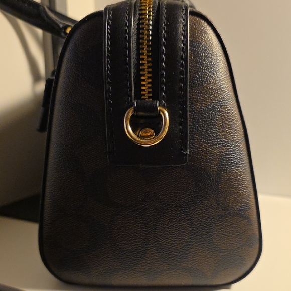 Coach Brown and Black Crossbody Bag with Signature Monogram - Picture 5 of 16